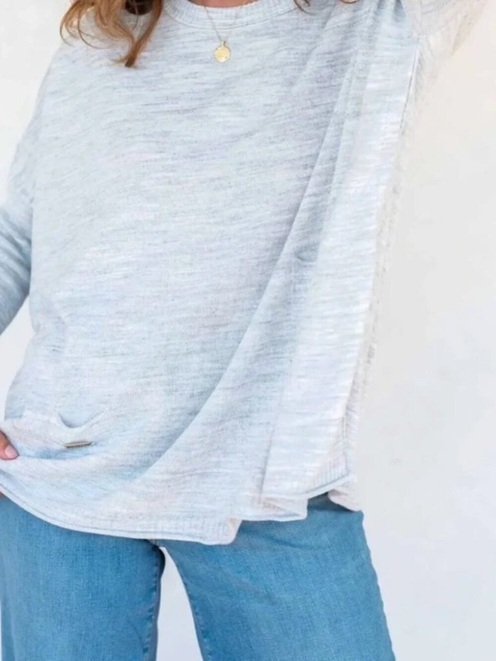 Catalina Sweater in Ash by Mersea - One Size - Picture 3 of 7